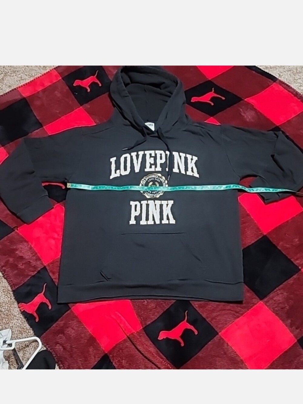 Victoria's secret pink hoodie varsity sweatshirt pullover MEDIUM